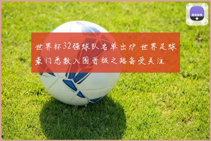 世界杯32强球队名单出炉 世界足球豪门悉数入围晋级之路备受关注